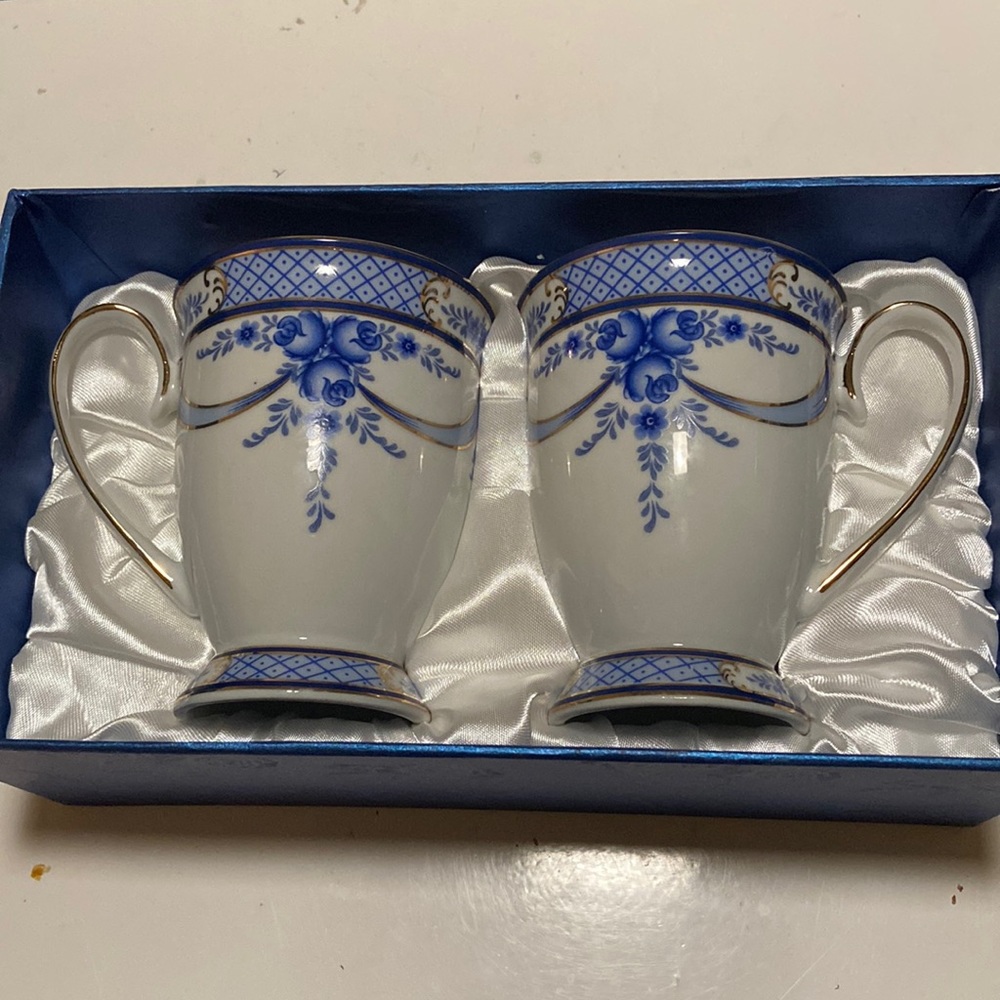 St. Petersburg - Russian tea cup set- delicate, white porcelain, NWOT